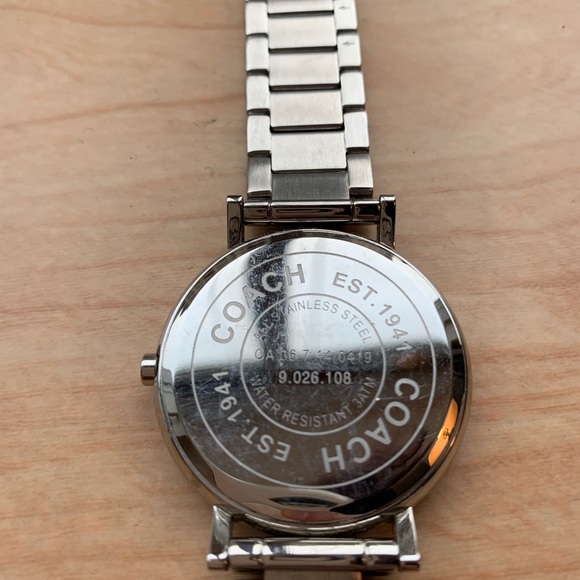 Coach Poppy Link Silver Watch - Picture 3 of 4